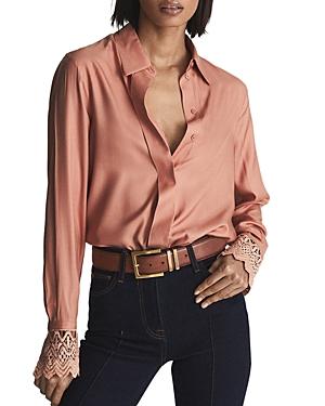 Reiss Zandra Lace Cuff Blouse