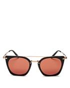 Oliver Peoples Women's Dacette Brow Bar Mirrored Square Sunglasses, 50mm