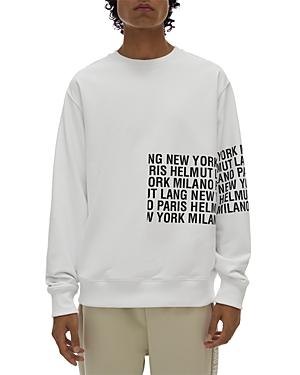 Helmut Lang Cotton Box Logo Print Crewneck Sweatshirt