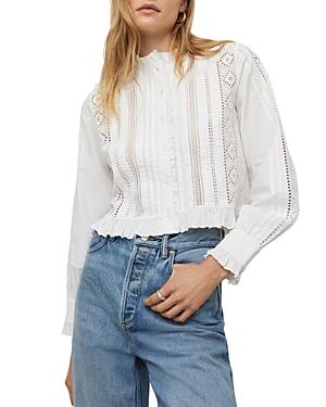 Allsaints Ayla Broderie Button Front Shirt