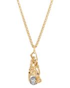 John Hardy 18k Yellow Gold Legends Naga Pendant Necklace With Diamond & Blue Sapphire, 18