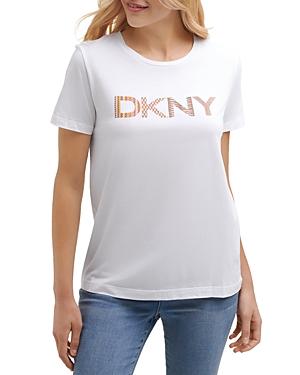 Dkny Tribal Print Logo Tee