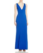 Laundry By Shelli Segal Sleeveless V-neck Crepe Gown - 100% Bloomingdale's Exclusive