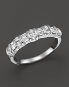 Diamond And Baguette Band Ring In 14k White Gold, .50 Ct. T.w. - 100% Exclusive