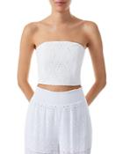 Alice And Olivia Ceresi Eyelet Crop Top