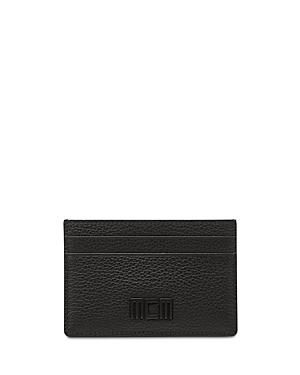 Mcm Leather Branded Mini Card Case