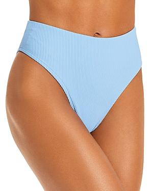 Frankies Bikinis Jenna Ribbed High Waist Bikini Bottom