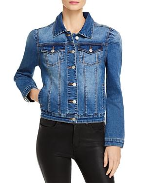 Aqua Puff Sleeve Denim Track Jacket In Medium Wash - 100% Exclusive