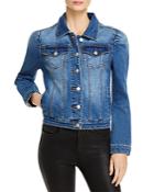 Aqua Puff Sleeve Denim Track Jacket In Medium Wash - 100% Exclusive