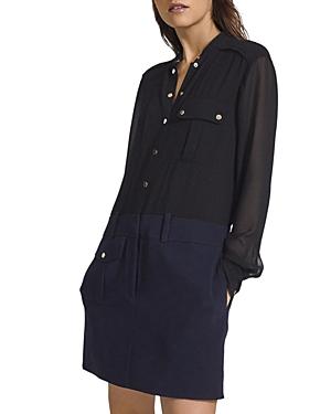 Reiss Tia Semi Sheer Sleeve Layered-look Mini Dress