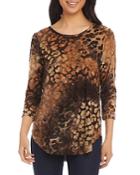 Karen Kane Tie Dyed Burn Out Shirt