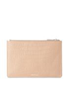Whistles Matte Small Croc-embossed Leather Clutch