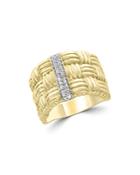 Diamond Wide Band Ring In 14k Yellow Gold, .15 Ct. T.w. - 100% Exclusive