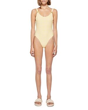 Jonathan Simkhai Rosabel Seersucker One Piece Swimsuit