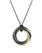 David Yurman Crossover Pendant With Gold On Chain