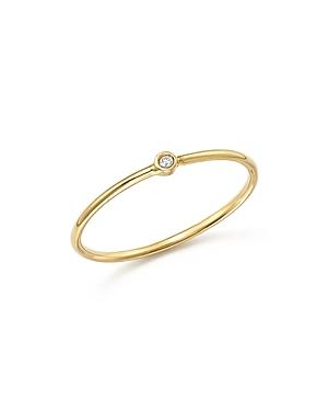 Zoe Chicco 14k Yellow Gold Thin Ring With Diamond