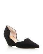 Sigerson Morrison Wenda D'orsay Pointed Toe Wedge Pumps