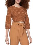 Bcbgeneration Balloon-sleeve Cropped Top