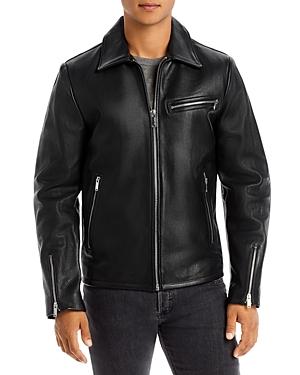 Karl Lagerfeld Paris Leather Full Zip Jacket
