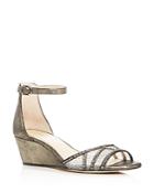 Imagine Vince Camuto Joan Metallic Ankle Strap Wedge Sandals