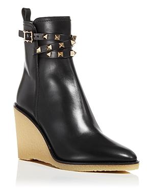 Valentino Garavani Women's Pointed Toe Wedge Booties