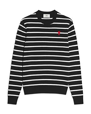 Ami Adc Striped Crewneck Sweater