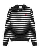 Ami Adc Striped Crewneck Sweater