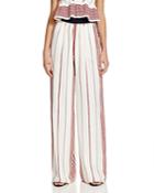 Elizabeth And James Rory Striped Silk Pants