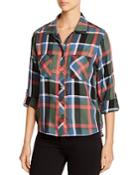 Billy T Plaid Button-down Top