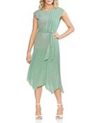 Vince Camuto Belted Pattern-block Dress