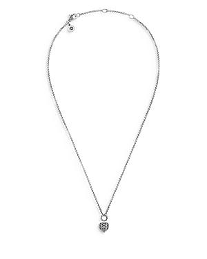 John Hardy Classic Chain Silver Heart Pendant On 1.5mm Rolo Chain Necklace, 16-18