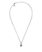 John Hardy Classic Chain Silver Heart Pendant On 1.5mm Rolo Chain Necklace, 16-18