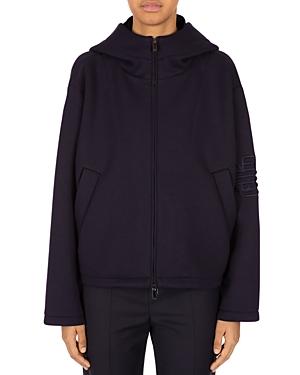 Armani Zip Front Interlock Hoodie