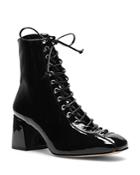 Schutz Women's New Kika Lace Up Patent Leather Booties