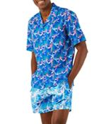 Vilebrequin Para Vin Cotton & Linen Floral Print Regular Fit Button Down Camp Shirt