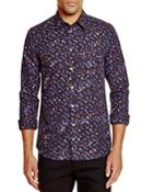 Ps Paul Smith Blurred Dot Slim Fit Button Down Shirt