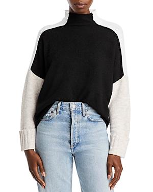 Aqua Color Blocked Mock Neck Sweater - 100% Exclusive