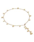 Marco Bicego 18k Yellow Gold Jaipur Diamond Dangling Disc Lariat Necklace, 18-20