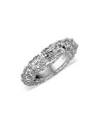Hueb 18k White Gold Estelar Diamond Openwork Bangle Bracelet