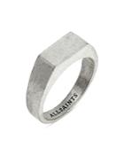 Allsaints Signet Band Ring In Sterling Silver