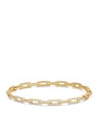 David Yurman Stax Chain Link Bracelet With Diamonds In 18k Gold