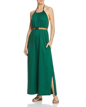 Max Mara Accaio High Neck Belted Maxi Dress Swim Cover-up