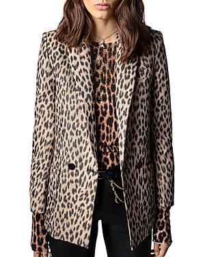 Zadig & Voltaire Visko Leopard Print Jacket