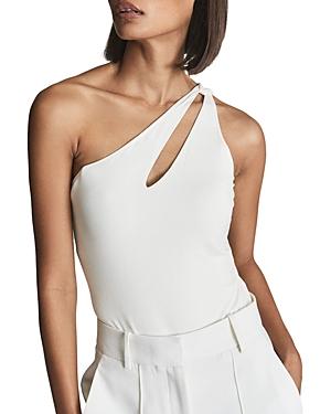 Reiss Adrienne One Shoulder Jersey Bodysuit