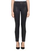 L'agence Piper High Rise Skinny Jeans In Noir Coated