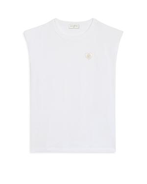 Sandro Aneva Cotton Embroidered Tee