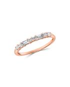 Bloomingdale's Round & Baguette Diamond Stacking Band In 14k Rose Gold, 0.25 Ct. T.w. - 100% Exclusive