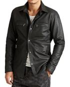 John Varvatos Star Usa Zip Pocket Leather Jacket