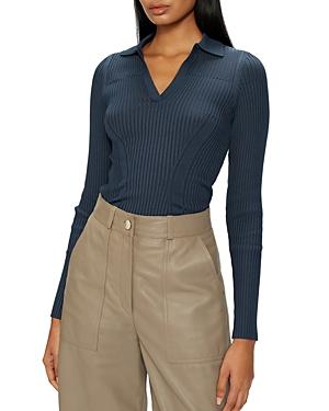 Ted Baker Ribbed Knit Polo Sweater