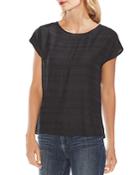 Vince Camuto Cap-sleeve Jacquard Top